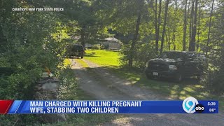 Man charged with killing pregnant wife, stabbing two children in Delaware County