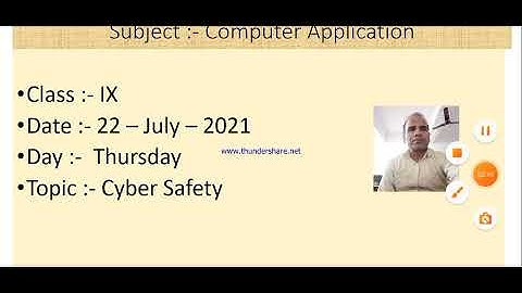 Class IX Computer Application 22 07 2021 By Mr  Praveen Singh