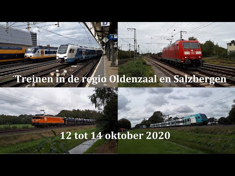 Treinen in de regio Oldenzaal en Salzbergen | Timelapse 12 - 14 oktober 2020