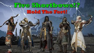Five Man Shortbow Squad Holds The Line!?! - Gameplay Commentary