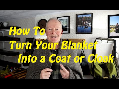 담요 (양모, 다운 또는 합성 섬유)를 코트 또는 망토로 바꾸는 방법