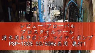 レビュー フローバル プロスタイルツール 清水用水中ポンプ マイティポンプ PSP-100S 50/60Hz共用 奥行13.8×高さ26.3×幅15.9cm
