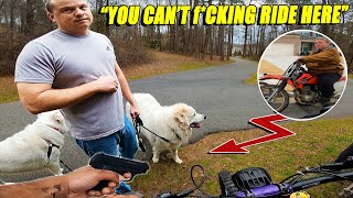Grumpy Man Threatens Dirtbikers For Disturbing The Peacemy E-Bike Is Silent