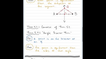 Geo, Video Notes 5.1-5.2 Midsegment and Other Bisectors