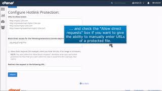 How to setup hotlink protection in cPanel