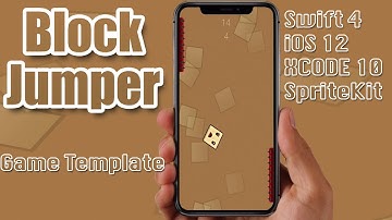 Block Jumper iOS Game Template (Swift 4, iOS 12, XCODE 10, SpriteKit) For Sale