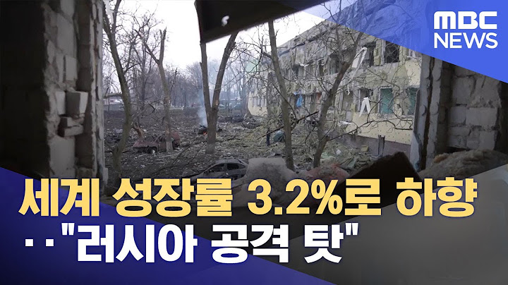 세계 성장률 3.2%로 하향‥"러시아 공격 탓" (2022.04.19/12MBC뉴스)