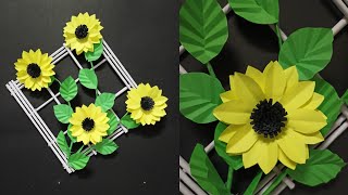 Beautiful Paper flower Wallmate | Paper craft Home decoration | DIY .