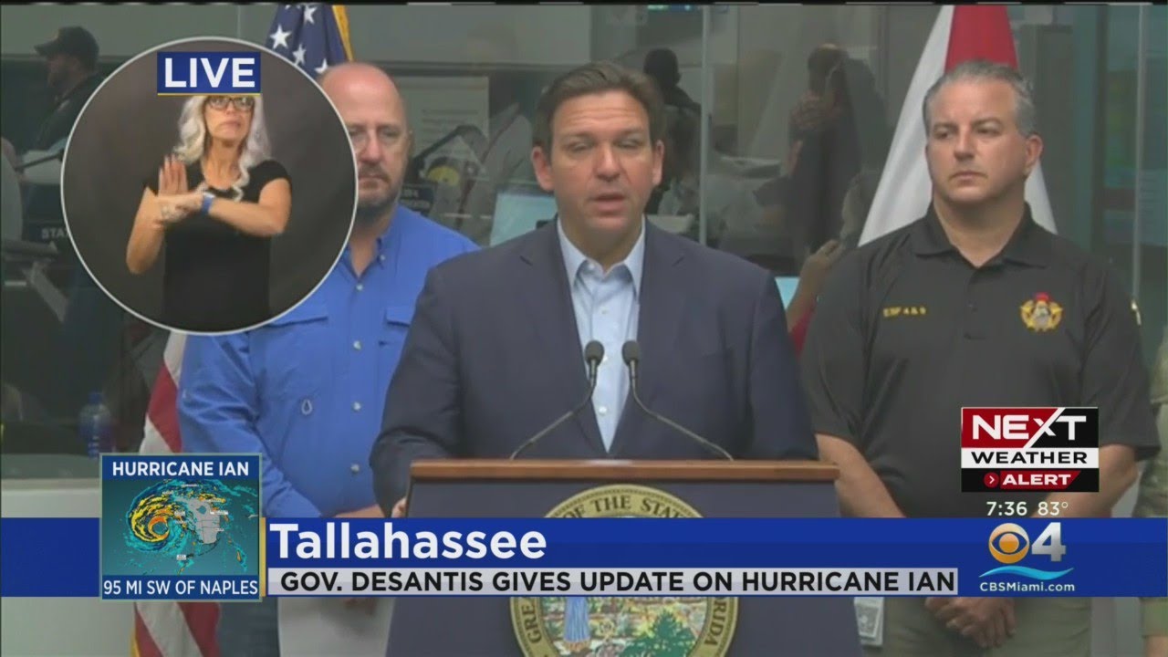 Gov. DeSantis gives update on Hurricane Ian 9/28/2022 7AM - YouTube