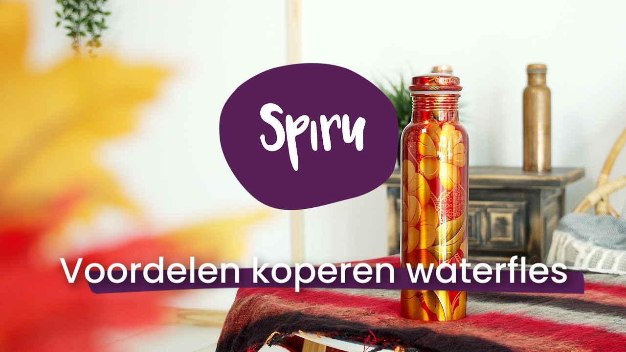 Aakrati Koperen waterfles 1 liter lekvrij 100% puur - Ayurvedisch