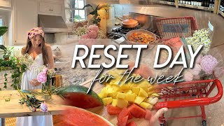 RESET WITH ME | grocery shopping, cleaning, deep chats, meal prep, &amp; getting organized for the week!