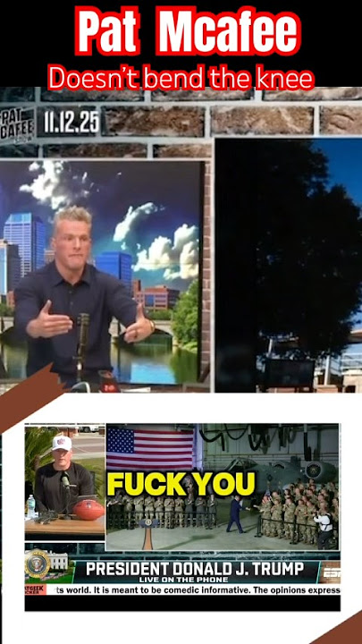 Pat Mcafee refuses to bend the knee for interviewing President Trump. #veteran #nfl #espn