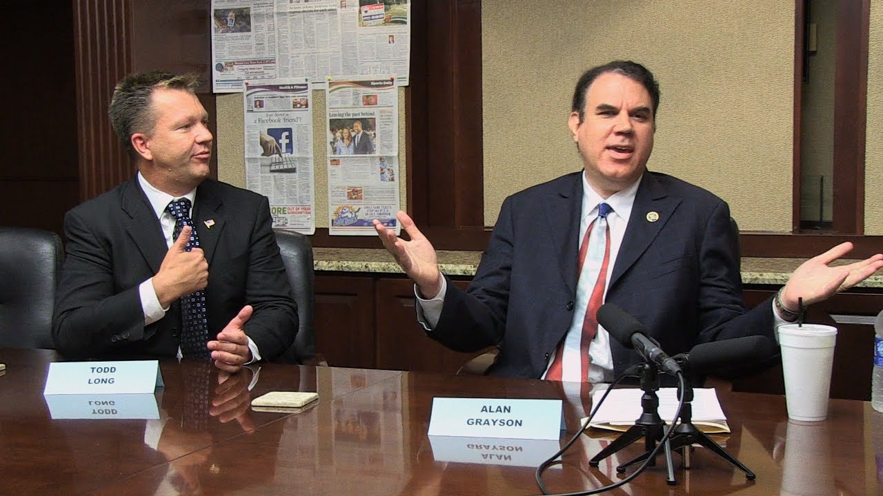 Alan Grayson & Todd Long get chippy during Editorial Board interview
