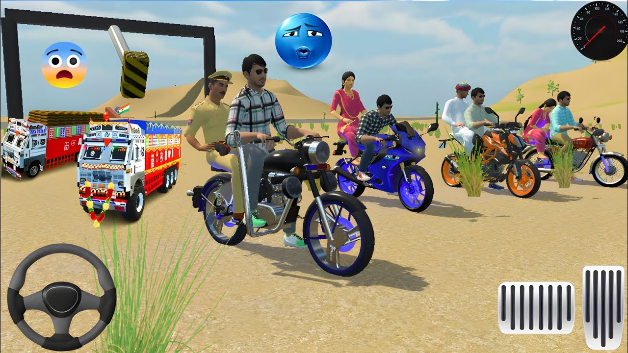 Indian vechicals simulator 3d game # bullet #yamaha Rs # buke# splendor #tractor #truck #jcb # gmaes