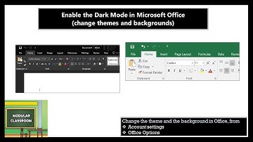 Enable the Dark Mode in Microsoft Office(change themes and backgrounds)