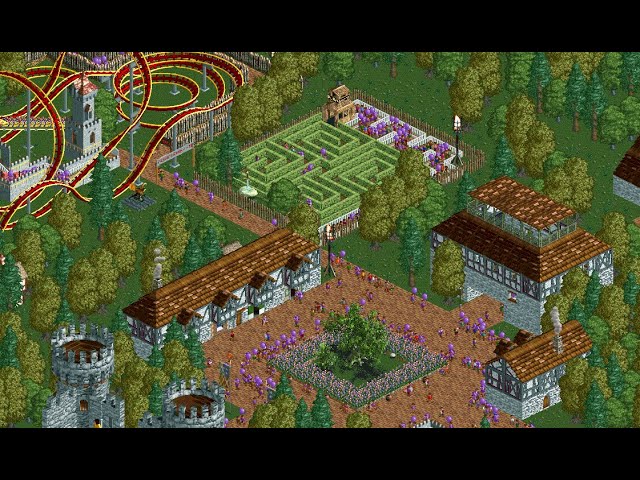 RollerCoaster Tycoon 2  (PC) [2002] Gameplay 