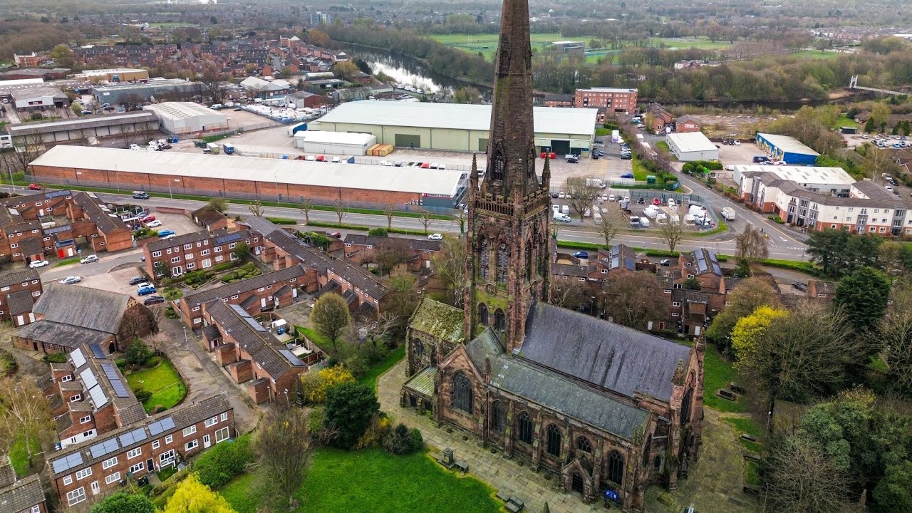 Churches of England drone view 