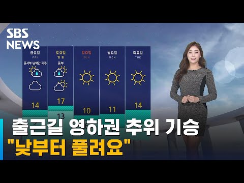 [날씨] 출근길 영하권 추위 기승…"낮부터 풀려요" / SBS