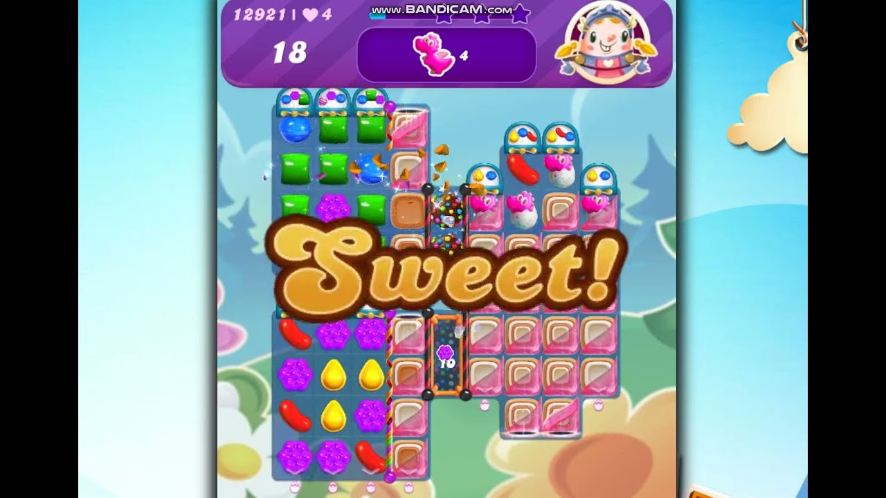 Candy Crush Saga Level 12921 - 26 Moves  NO BOOSTERS