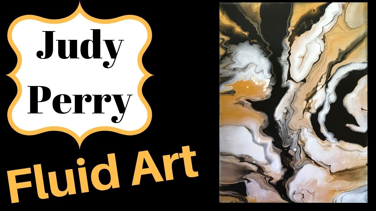 (M15) "Black & gold 2" - Straight pouring technique with acrylics - YouTube