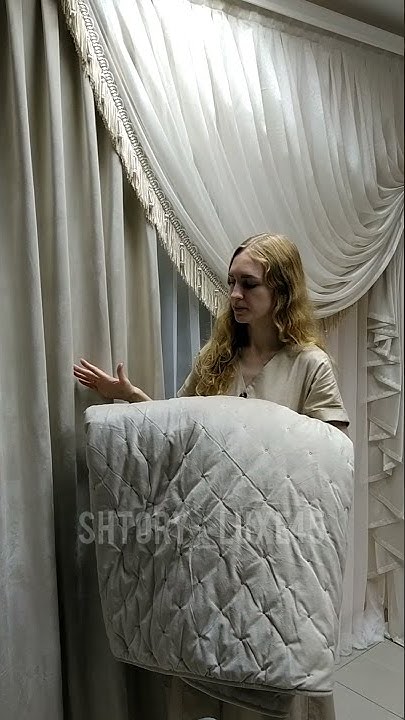 Комплект штор в спальню. Итальянская штора, бархат, басонная бахрома ...