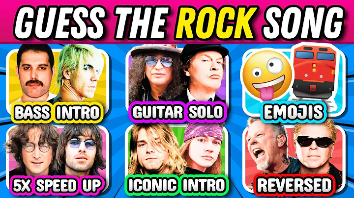 Guess the ROCK song with RANDOM RULES 🎲 🤘🎸 | Music Quiz