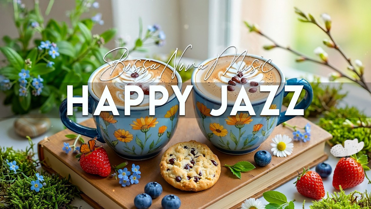Happy Spring Jazz ~ Exquisite Morning Jazz Cafe & Bossa Nova Instrumental for Relax, Study, Work