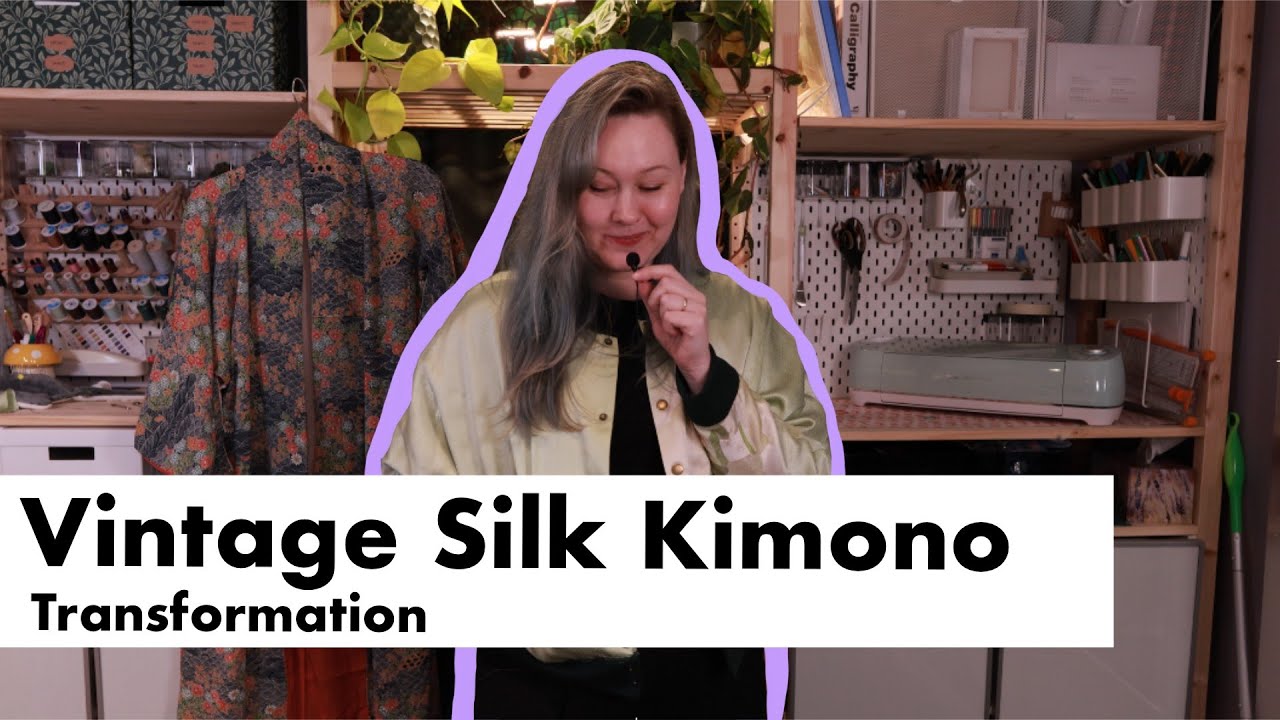 Transforming a vintage kimono into a new jacket