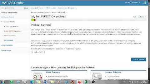 Learners View of MATLAB Grader