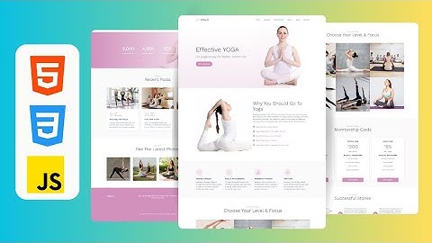 Responsive Yoga Classes Website Design Using HTML , CSS & JavaScript With Free Source Code