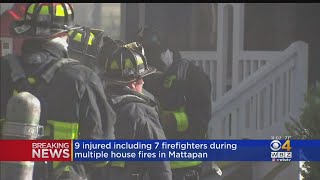 9 Injured, Including 7 Firefighters, As 9-Alarm Fire Sweeps Through Multiple Mattapan Homes