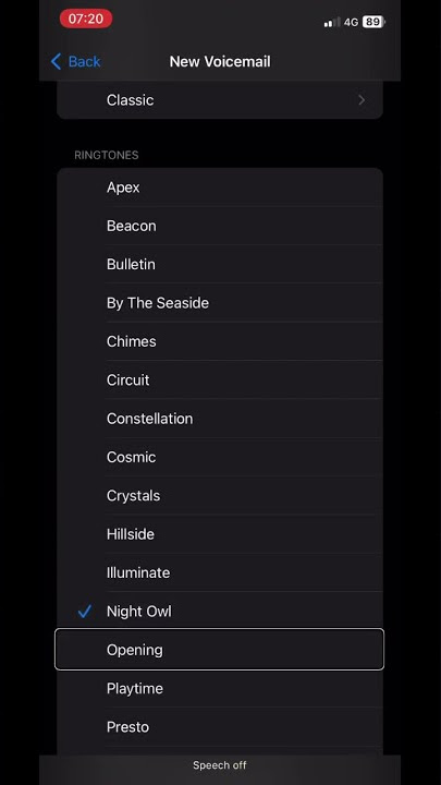 Night owl, Apple iPhone ringtone
