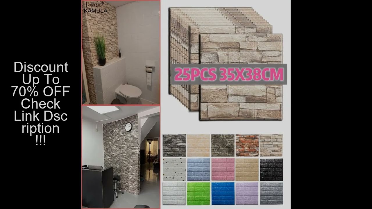 25pcs Self-Adhesive 3D Wall Stickers Wallpaper Panel Home Decor Living Room Bedroom Decoration Bathr