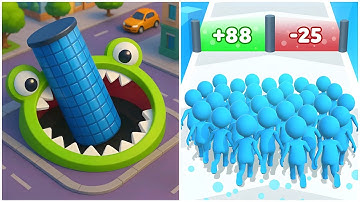 Count Master vs Hole.io - (ASMR Game, All Max Level), Part - 01