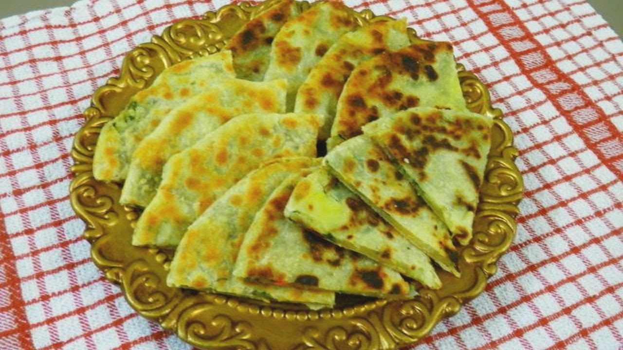 خبز محشي بطاطس- خبز كولشا   |  potato kulcha - potato roti