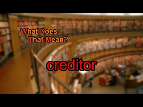 What Does Creditor Information Mean