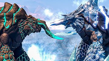 Goliath vs Glacialith Battle | Kaiju Universe