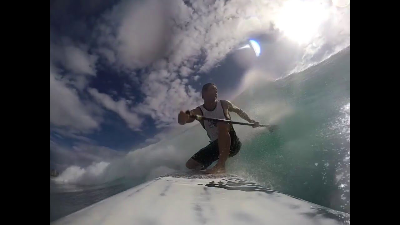 Stand Up Surfing the 8'10 Ninja Warrior model- Fabrice Beaux in Honolulu