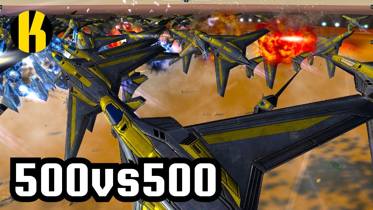 500 SERAPHIM ASF vs 500 UEF ASF - Supreme Commander Massive Air Battle