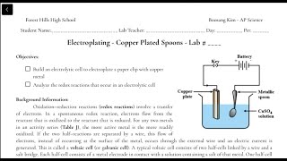 5 Min Lab Walkthrough - Electroplating