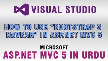 ASP.NET MVC 5 Tutorial In Urdu - How to Use Bootstrap 3 NavBar
