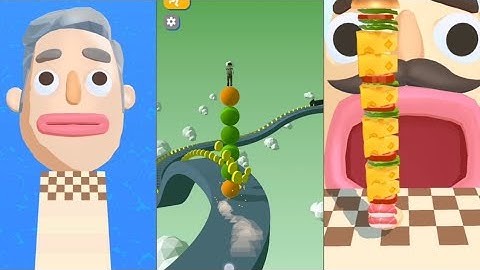 Sandwich Runner Walkthrough vs Stack Rider All Gameplay Android and IOS level Max 1759 #gaming