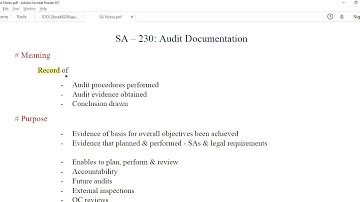 SA 230 Quick revision ( English )