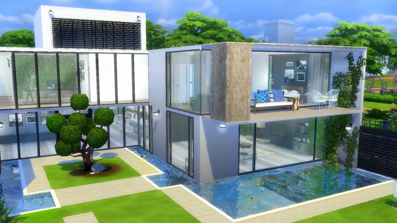 The Sims  4  Modern  House  Speed Build YouTube