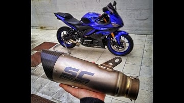 SC-PROJECT S1 EXHAUST ON YAMAHA R3 (NO DB KILLER)!!!! 🔥🔥
