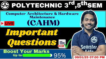 Computer Architecture & Hardware Maintenance | 3rd & 5th Semester | Important Questions by Amar Sir