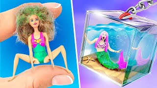 Nerd Doll to Mermaid MAKEOVER🧜‍♀️ *Beauty Transformation With Gadgets and Hacks*