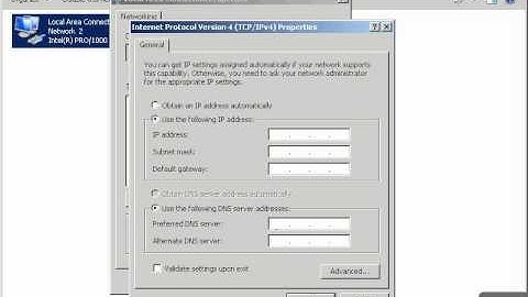 Setting a static IP address in Windows 7.