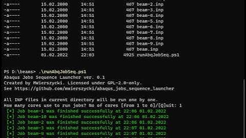 Abaqus Jobs Sequence Launcher