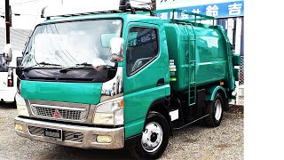 【182】平成14年式いすゞ2 65t巻込式ワイドパッカー　アルミルーフキャリア　はしご付き屋根デッキ　段ボール回収や造園業の方におすすめ　汚水タンク無し　6立米　連続スイッチ付